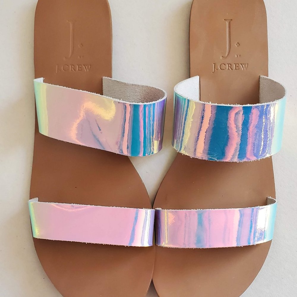 J. CREW Iridescent Flat Sandal